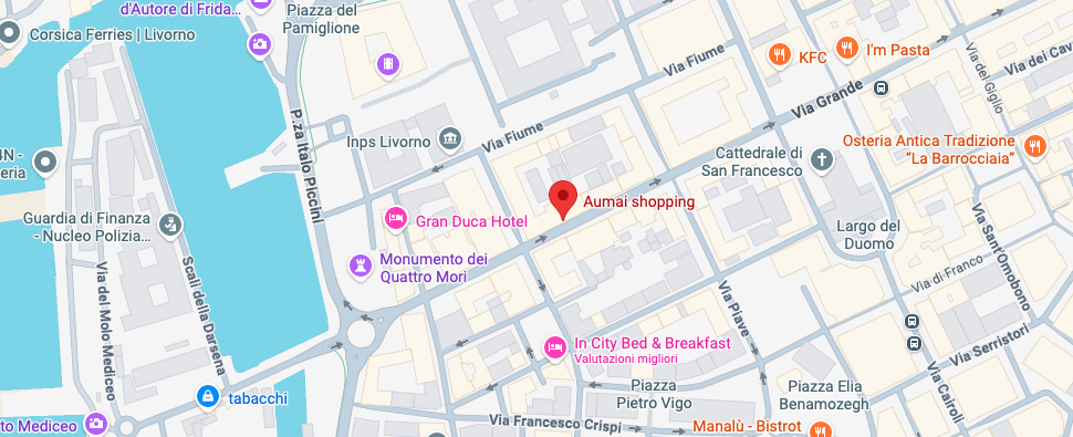 Posizione del negozio Aumai a Livorno su Google Maps